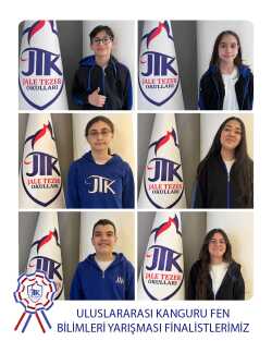 Uluslararası Kanguru Fen Bilimleri Yarışması Finalistlerimiz