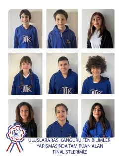 Uluslararası Kanguru Fen Bilimleri Yarışmasında Tam Puan Alan Finalistlerimiz