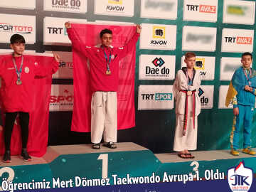 Öğrencimiz Mert Dönmez Taekwondo Avrupa 1. Oldu